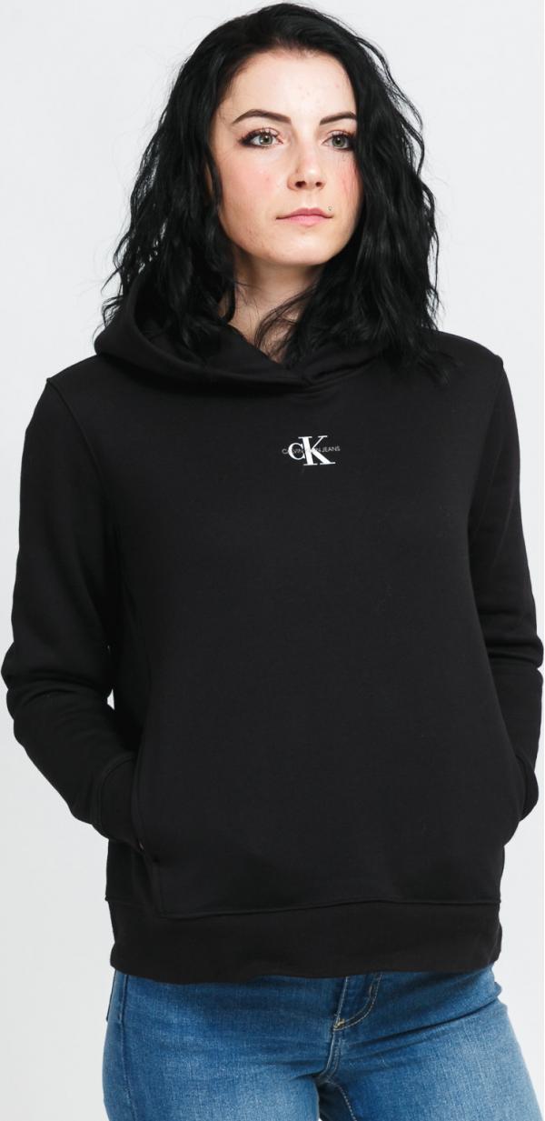 CALVIN KEIN JEAN W Micro onogram Hoodie černá