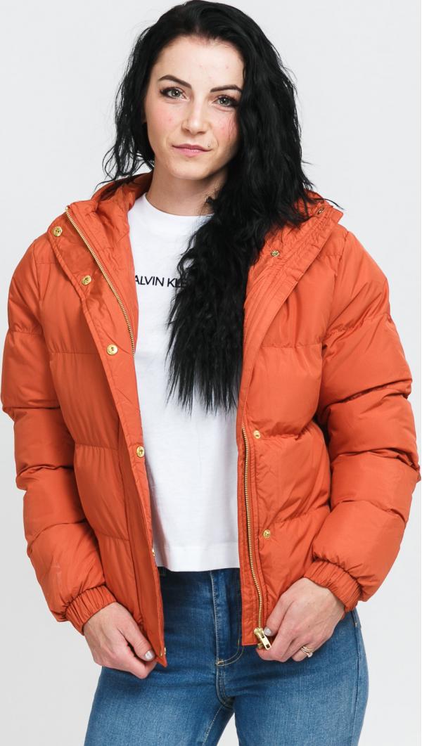 Urban Classics adies Hooded Puffer Jacket oranžová