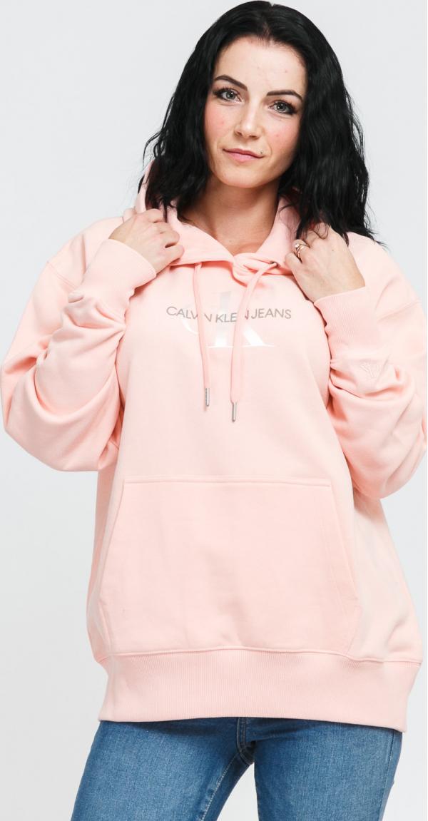 CALVIN KEIN JEANS W Mid cale onogram Hoodie světle růžová