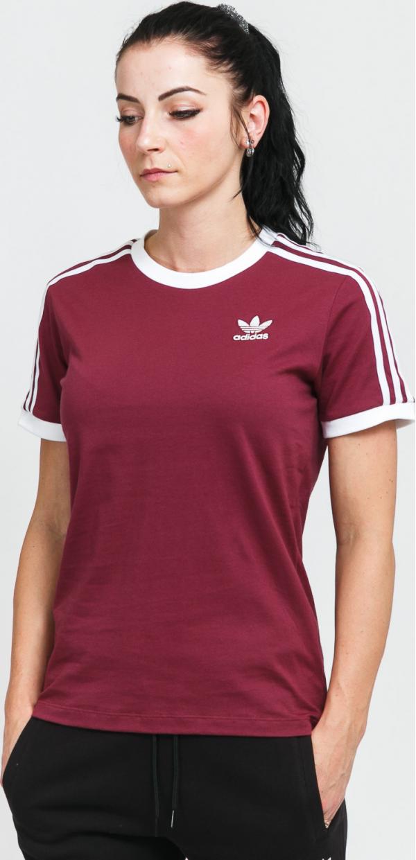 adidas Originals 3-tripes Tee vínové