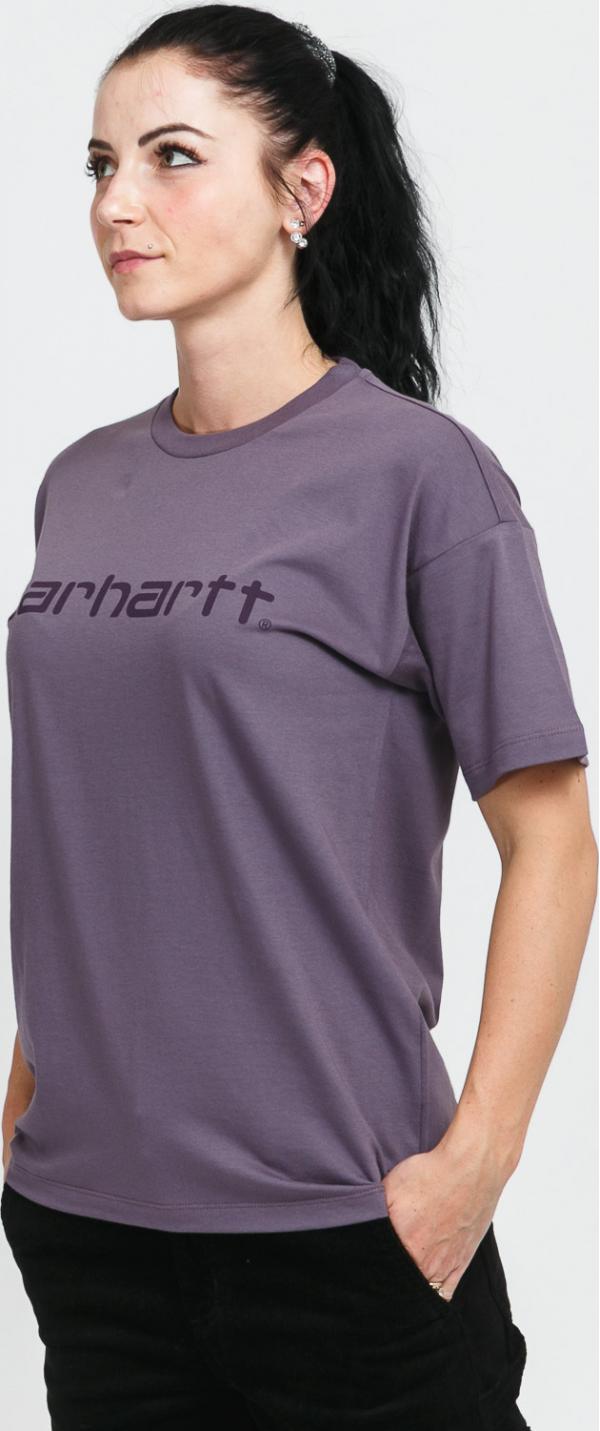 Carhartt WIP W' SS cript T-shirt fialové