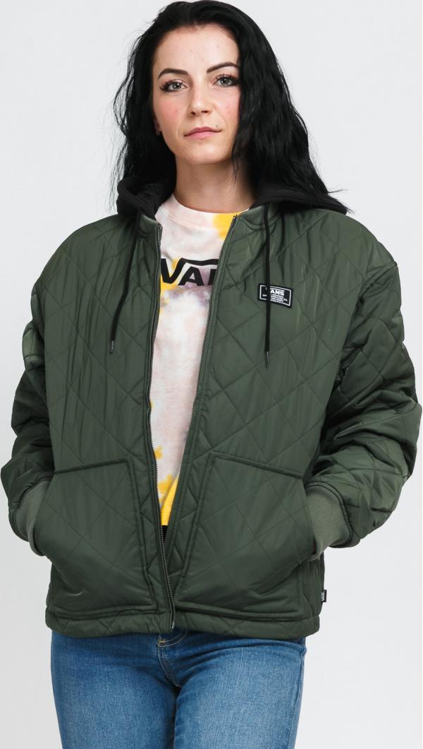 Vans W Boom Boom 66 Hood Jacket tmavě olivová