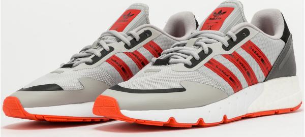 adidas Originals ZX 1K Boost grey two / semi solar red / cwhite