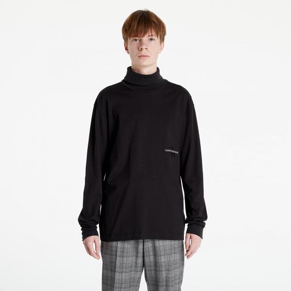 Calvin Klein Jeans Off Placed Ls Roll Neck Tee Ck Black