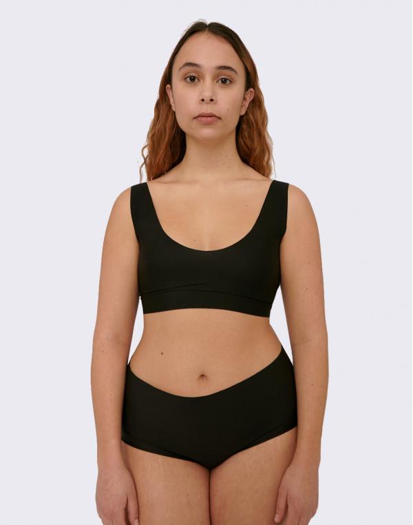 Organic Basics Invisible Bra Black S