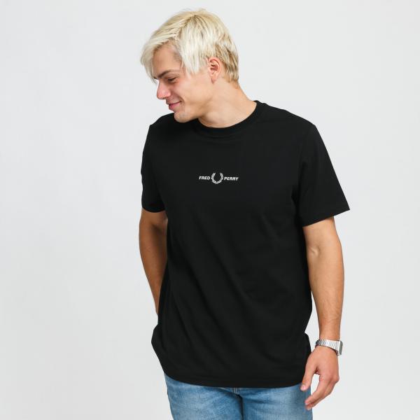 FRED PERRY Embroidered Tee černé
