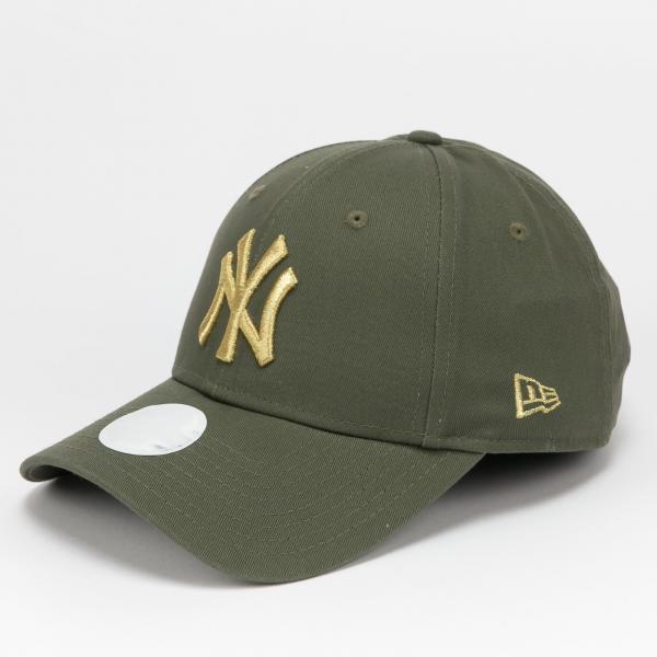 New Era 940W MLB Metallic NY olivová