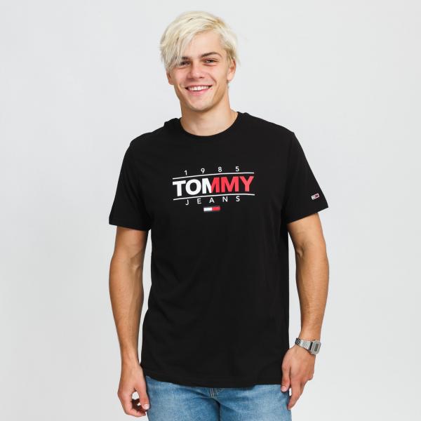 TOMMY JEANS M Essential Graphic Tee černé
