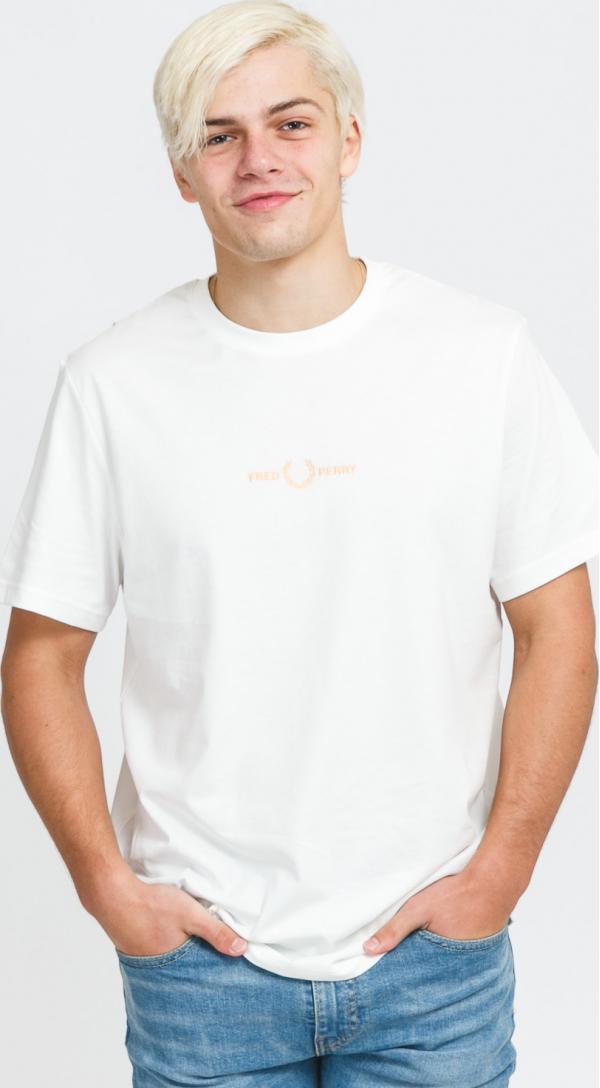 FRED PERRY Embroidered Tee bílé