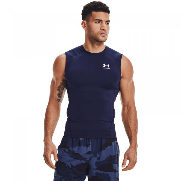 Tílko Under Armour Hg Armour Comp Sl Midnight Navy/ White XXL