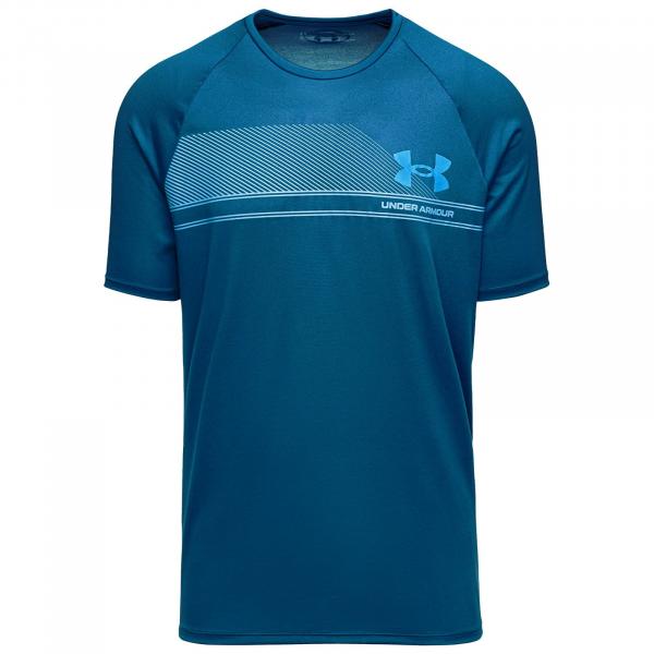 Under Armour Logo Wordmark Tech Ss Blue