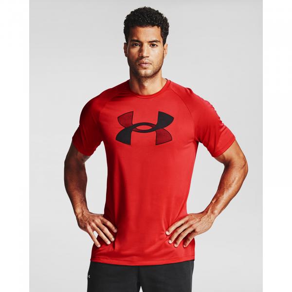 Under Armour Big Logo Tech Ss Red