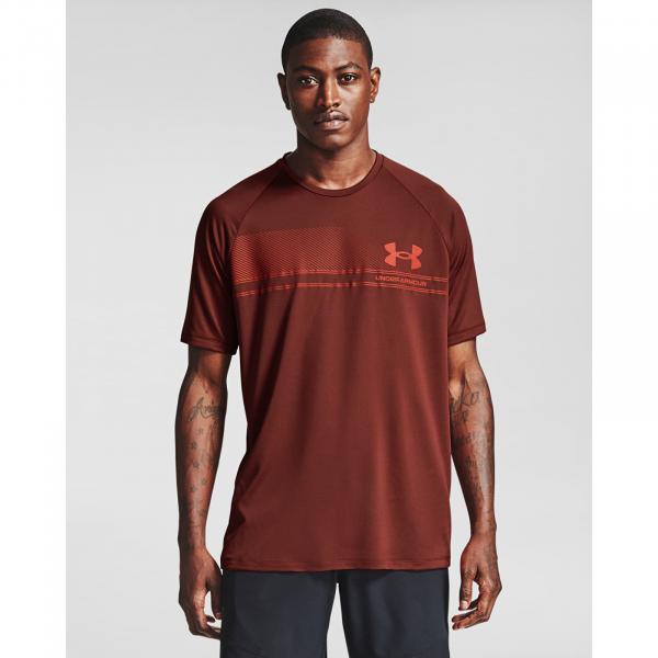 Under Armour Logo Wordmark Tech Ss Red
