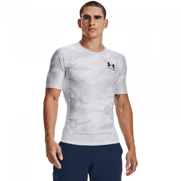 Under Armour Hg Isochill Comp Print SS White/ Black