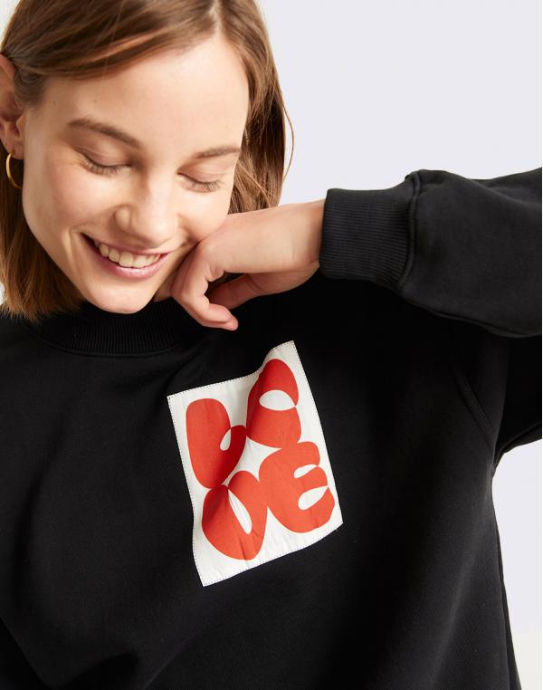 Thinking MU Love Sweatshirt BLACK XS