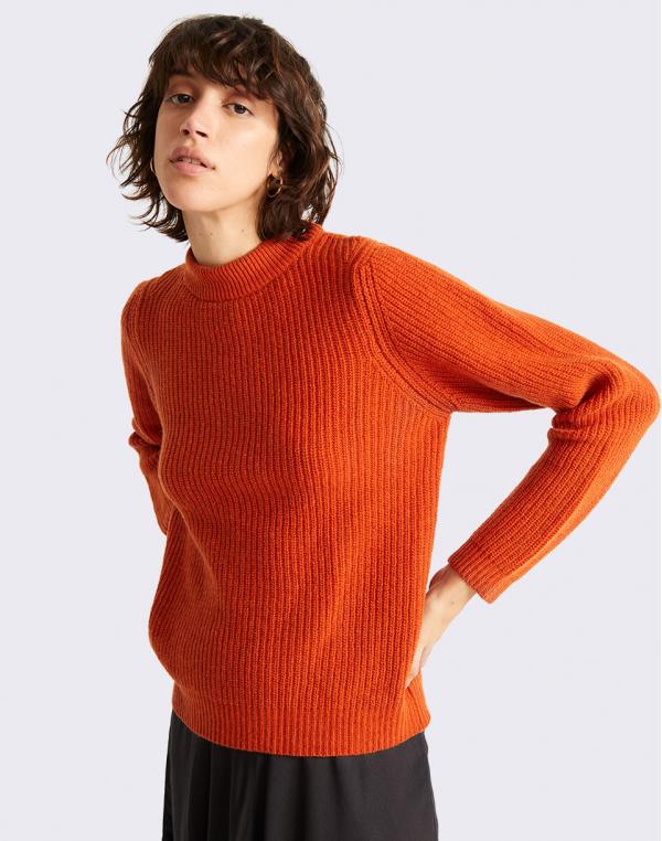 Thinking MU Orange Hera Knitted Sweater ORANGE XS