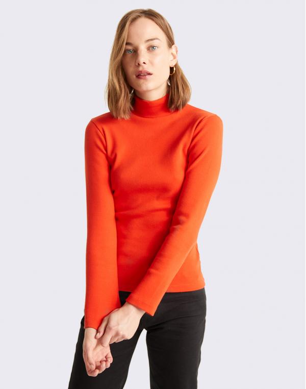 Thinking MU Red Rib Aine L/S Top RED XS