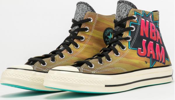 Converse Chuck 70 Hi brown / solar red / electric aqua