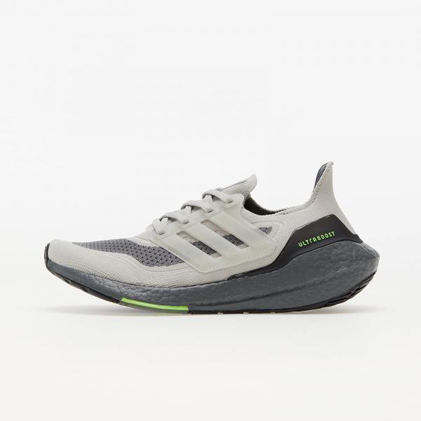 adidas UltraBOOST 21 Metallic Grey/ Metallic Grey/ Signature Green
