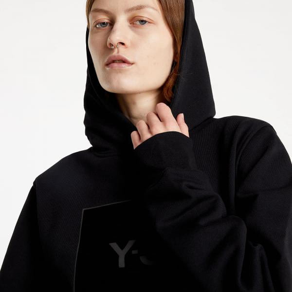 Y-3 Square Label Graphic Hoodie Black