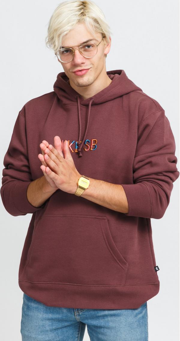 Nike M NK SB Premium GFX Fleece tmavě vínová