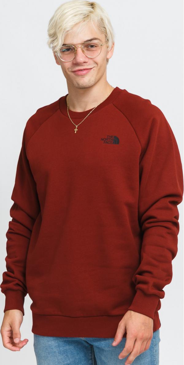 The North Face M Raglan Red Box Crew New vínová