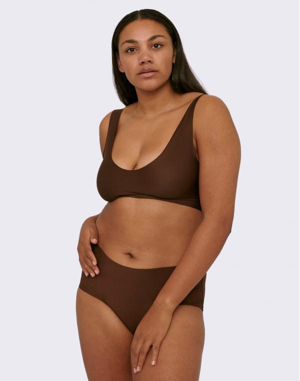 Organic Basics Invisible Cheeky High-Rise 2-pack Walnut M