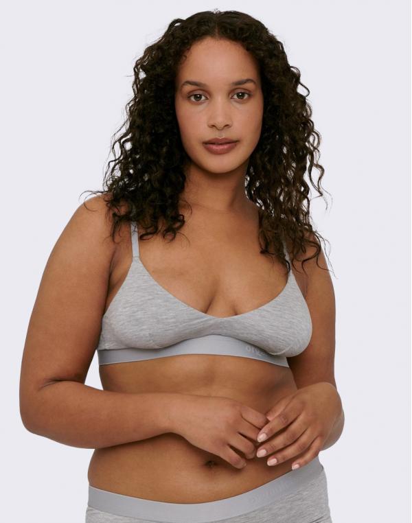 Organic Basics TENCEL™ Lite Bralette Grey Melange XS