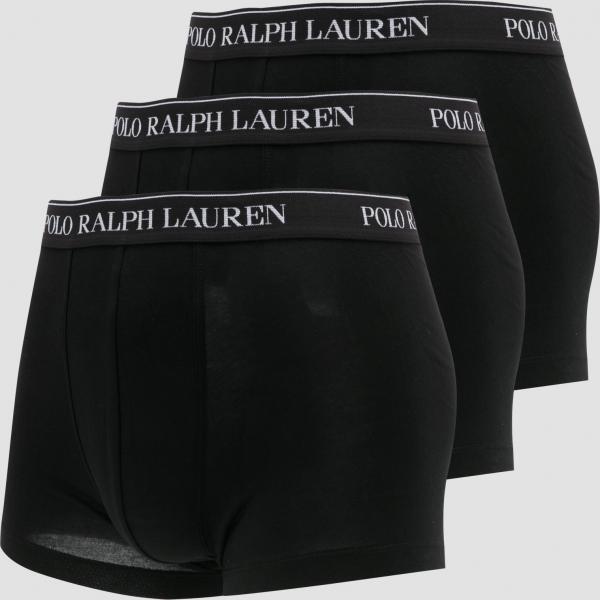 Polo Ralph auren 3Pack Stretch Cotton Classic Trunks černé