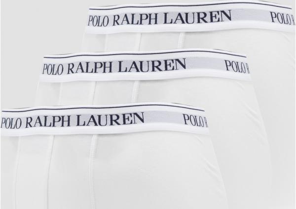 Polo Ralph auren 3Pack Stretch Cotton Classic Trunks bílé