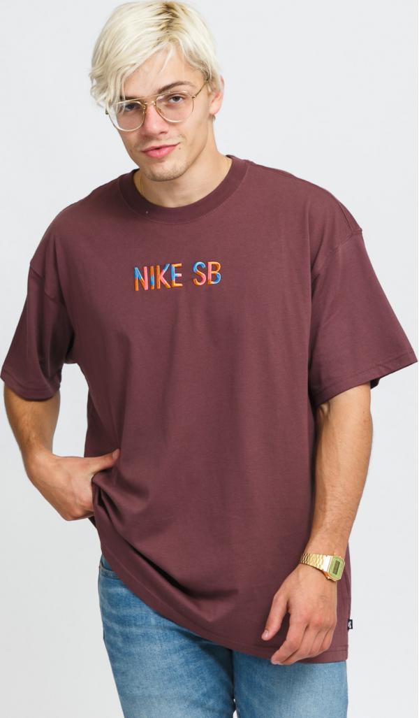 Nike M NK SB Tee Mosaic tmavě vínové