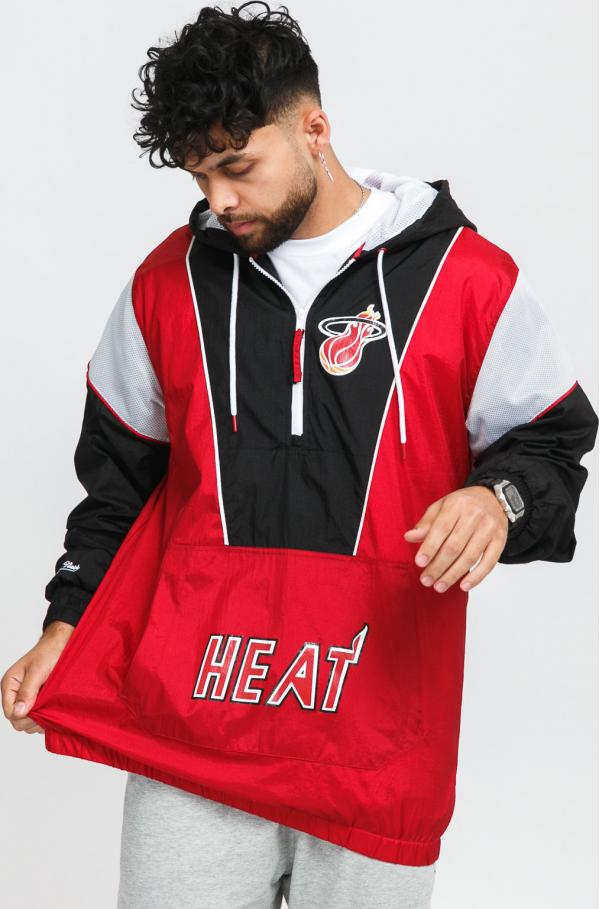 Mitchell & Ness Highlight Reel Windbreaker Miami Heat červená / černá