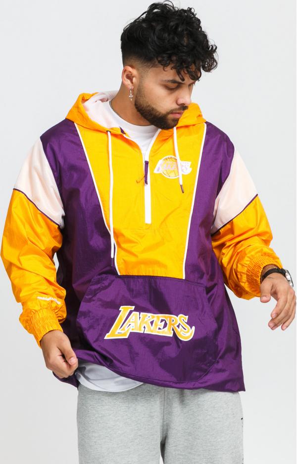 Mitchell & Ness Highlight Reel Windbreaker LA akers fialová / žlutá