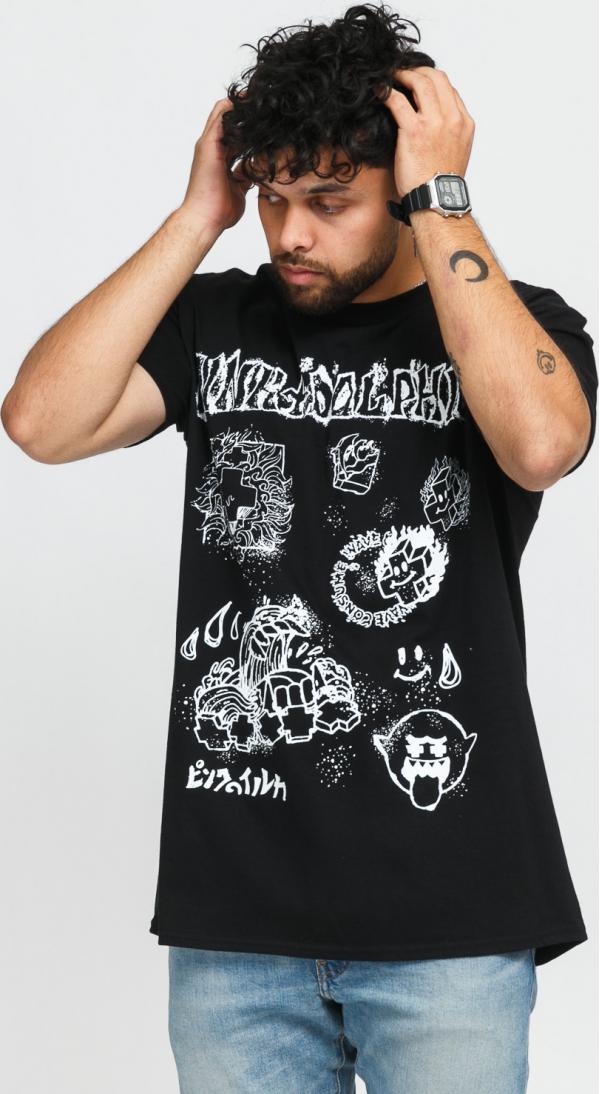 Pink Dolphin Consume Waves Tee černé