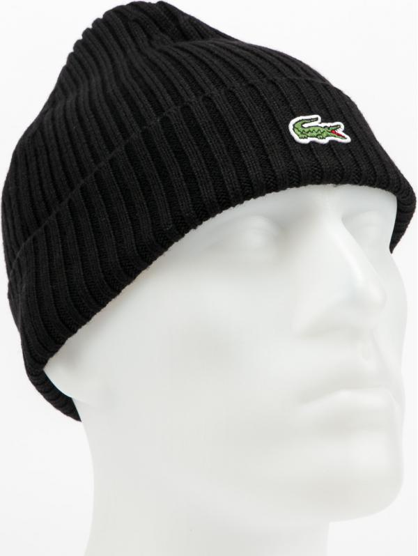 LACOSTE Beanie černý