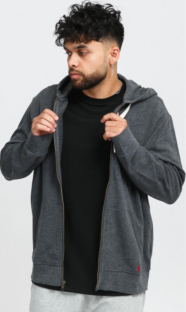 Polo Ralph Lauren S Hoodie melange tmavě šedá