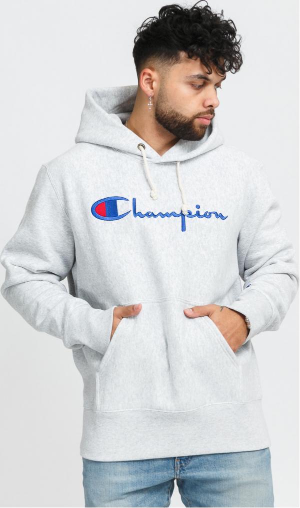 Champion Hooded Sweatshirt melange světle šedá