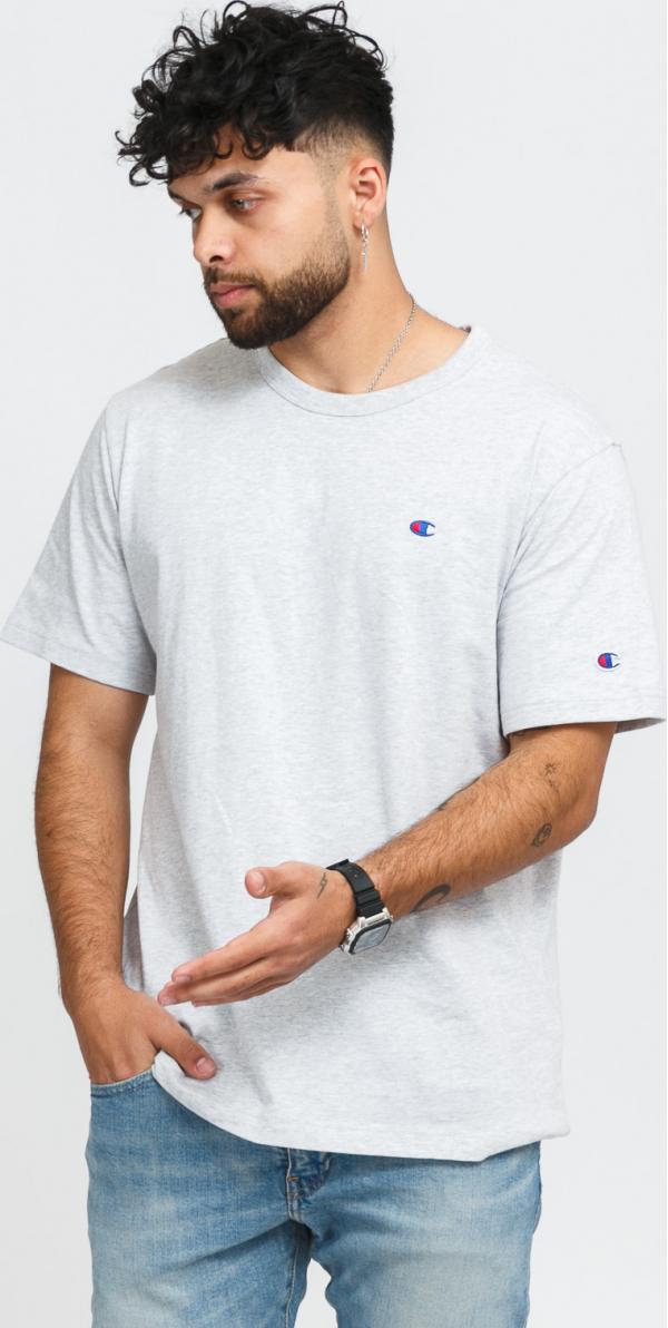 Champion Crewneck T-Shirt melange světle šedé