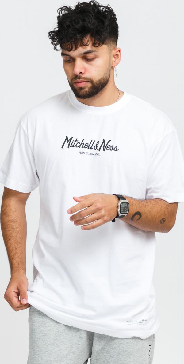Mitchell & Ness Pinscript Tee bílé