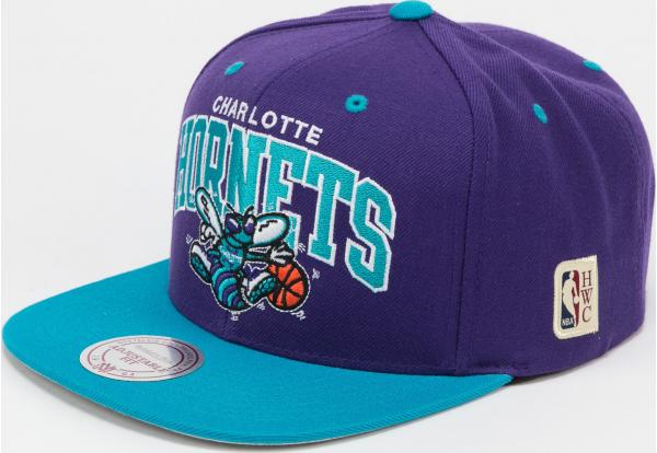 Mitchell & Ness Team Arch Charlotte Hornets fialová / tyrkysová / šedá