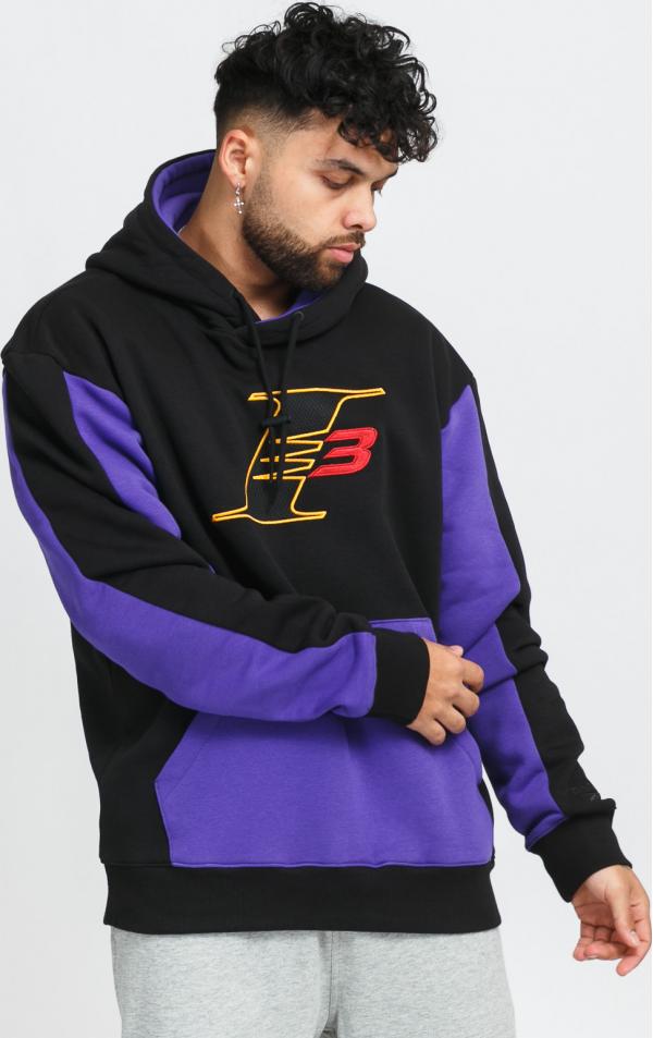 Reebok AI I3 Fleece PO Hood černá / fialová