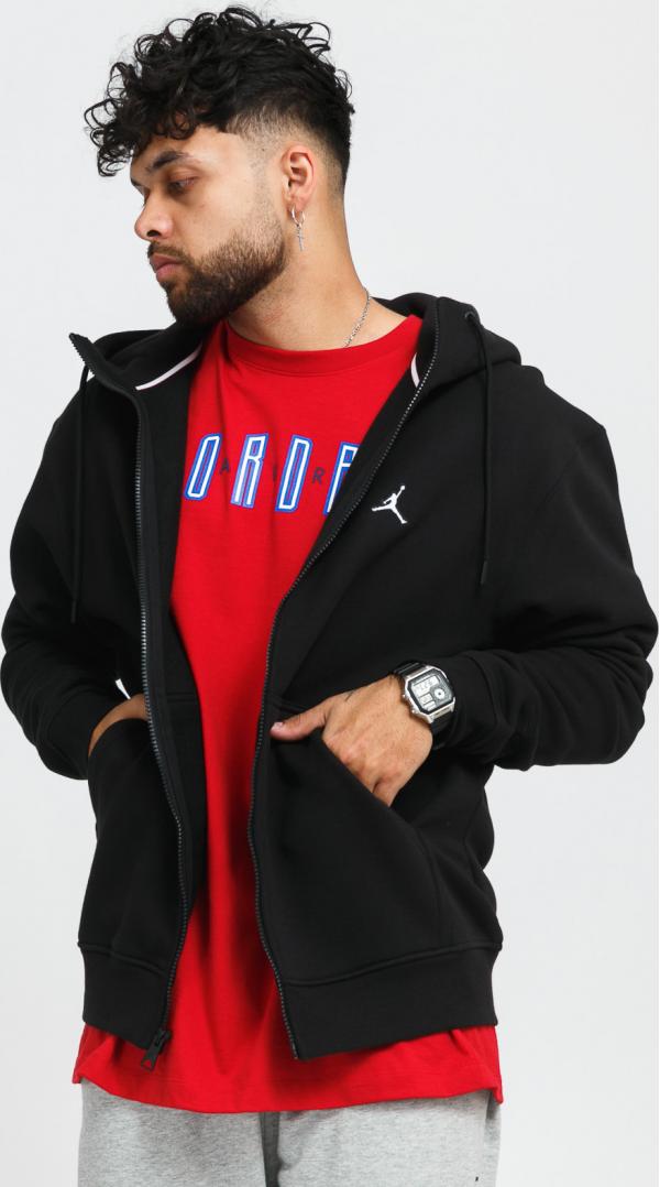 Jordan M J Ess Fleece FZ Hoodie černá