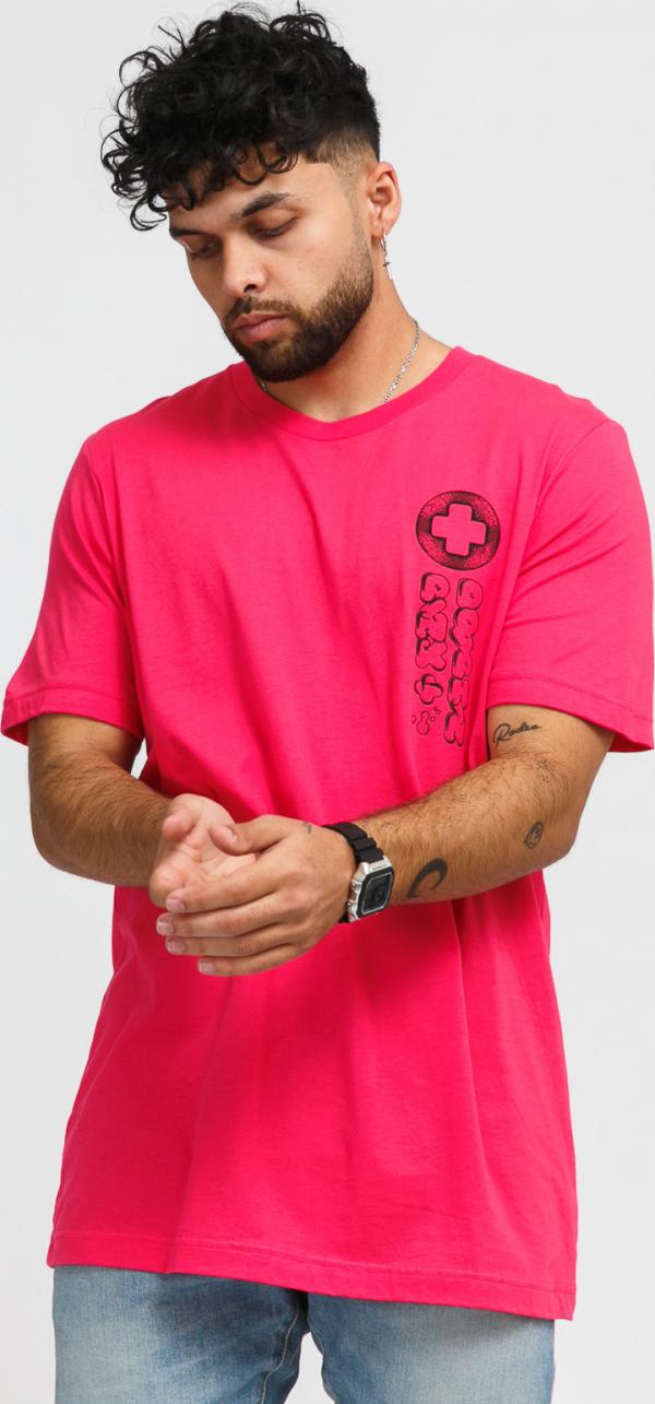 Pink Dolphin Elements Tee tmavě růžové