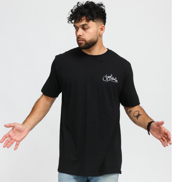 Pink Dolphin Cherry Script Tee černé