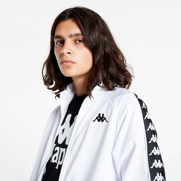 Kappa 222 Banda Anniston Slim Fleece Jacket White/ Black