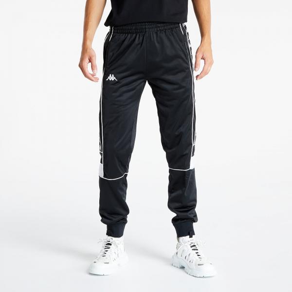 Kappa 222 Banda Mems Slim Sport Trousers Black/ White/ Black
