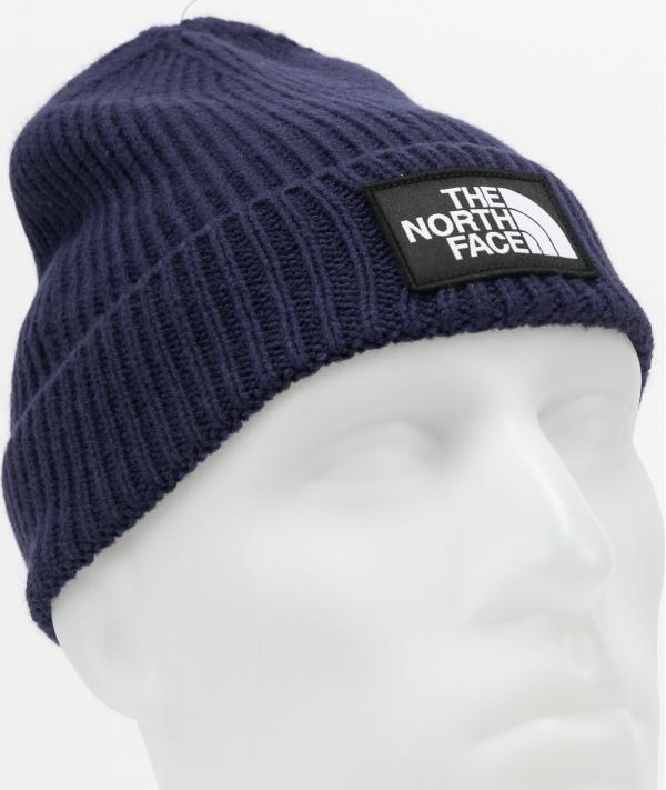 The North Face TNF Logo Box Cuffed Beanie navy