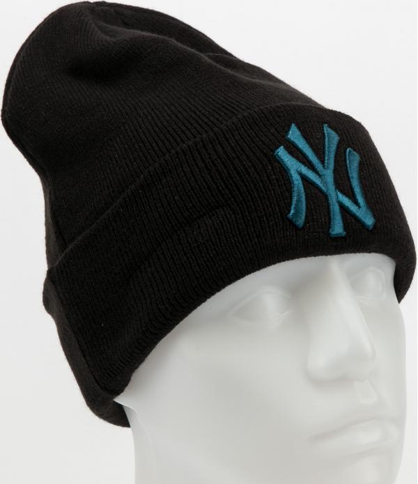 New Era MLB League Essential Cuff Knit NY černý / modrý