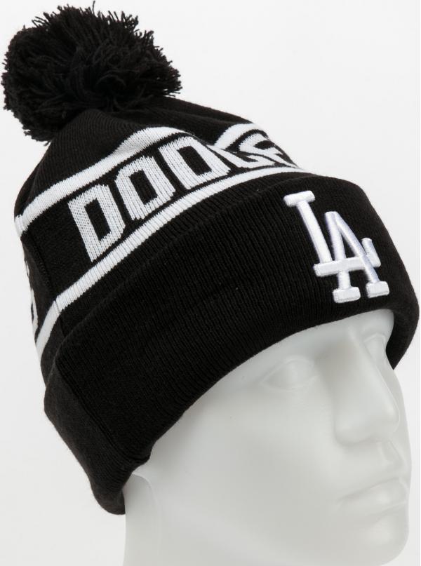 New Era MLB Team Jake Bobble Cuff Knit LA černý / bílý