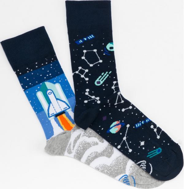 Many Mornings Space Trip Socks navy / modré / šedé / bílé
